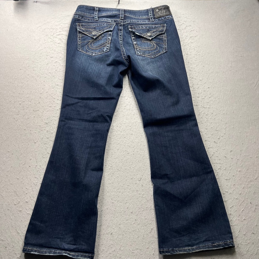 Silver Jeans Co Suki Surplus Mid Rise Bootcut Jeans Dark Wash W31 L30 2402 - Picture 8 of 10